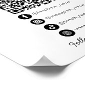 Connect with UsソーシャルメディアQRコードビジネスロゴ ポスター (角)