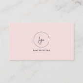 Connect With UsソーシャルメディアQRコードロゴピンク 名刺 (裏面)