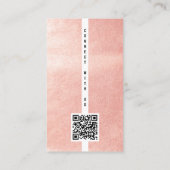 Connect With UsソーシャルメディアQRコードロゴホワイト 名刺 (裏面)