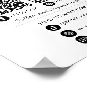 Connect with UsソーシャルメディアQRコード会社ロゴ ポスター (角)