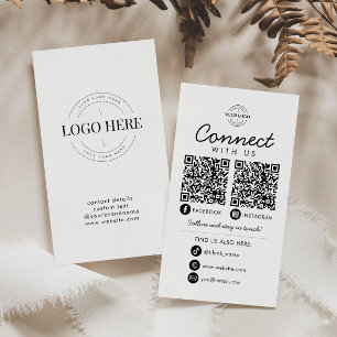 Connect with UsソーシャルメディアQRコード会社ロゴ 名刺