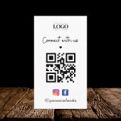 Connect with UsハートInstagram Facebook QRコード 名刺