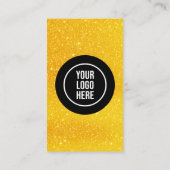 Connect With Usブラック金ゴールドグリッタードライバQRコード 名刺 (裏面)