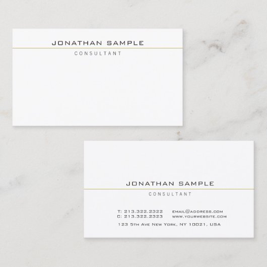 Connect With Us Elegant Modern Simple Business 名刺 (正面/裏面)