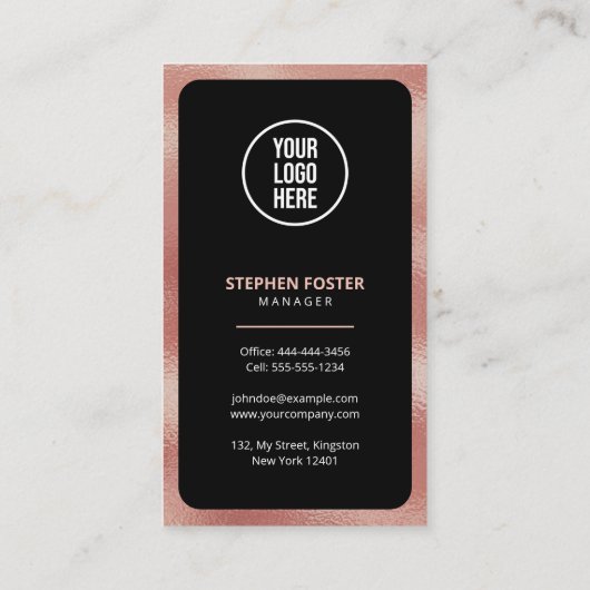 Connect With Us QRコードソーシャルメディアバラ金ゴールド 名刺 (裏面)