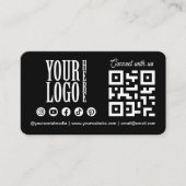Connect with us Social Media QR Code Black Busines 名刺 (正面)