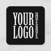 Connect with us Social Media QR Code Black Square スクエア名刺 (正面)