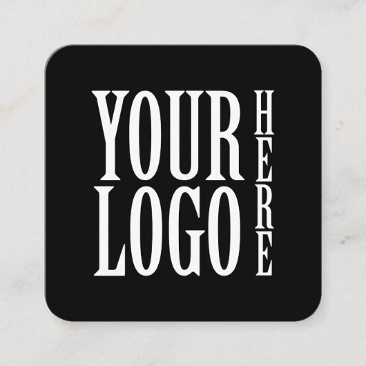 Connect with us Social Media QR Code Black Square スクエア名刺 (正面)