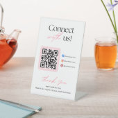 Connect With Us Social Media QR Code Business  台座サイン (インサイチュ)
