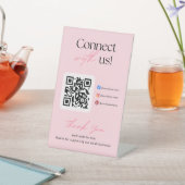 Connect With Us Social Media QR Code Business  台座サイン (インサイチュ)