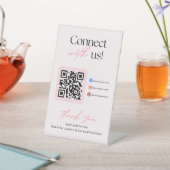Connect With Us Social Media QR Code Business  台座サイン (インサイチュ)