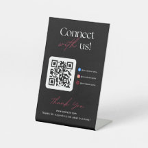 Connect With Us Social Media QR Code Business 