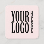 Connect with us Social Media QR Code Pink Square スクエア名刺 (正面)