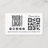 Connect with us Social Media QR Code whit Business 名刺 (正面)