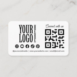 Connect with us Social Media QR Code whit Business 名刺