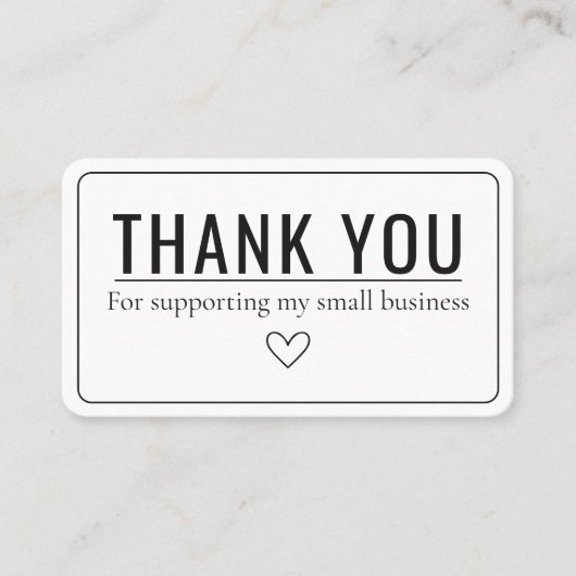 Connect With Us Thank You Minimalist Social Media 名刺 (正面)