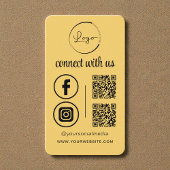 Connect With Us Yellow QR Code 名刺