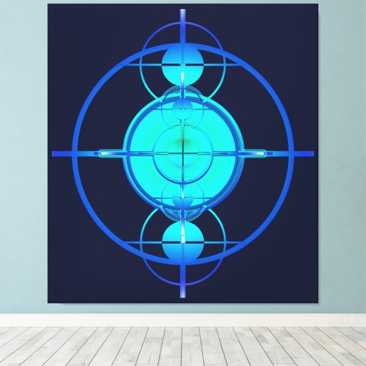 Connected Minds (Night Version) キャンバスプリント (インサイチュ (ウッドフロア))