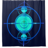 Connected Minds (Night Version) シャワーカーテン (正面)