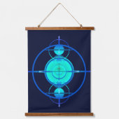 Connected Minds (Night Version) 吊り下げ型タペストリー (正面)