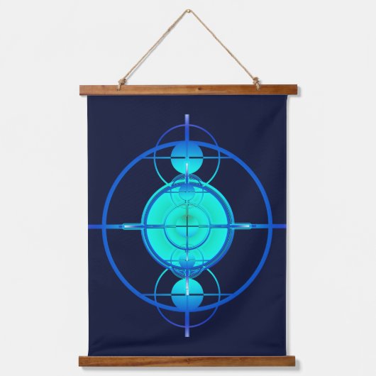 Connected Minds (Night Version) 吊り下げ型タペストリー (正面)