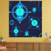 Connected Minds Pattern キャンバスプリント (インサイチュ (リビング))