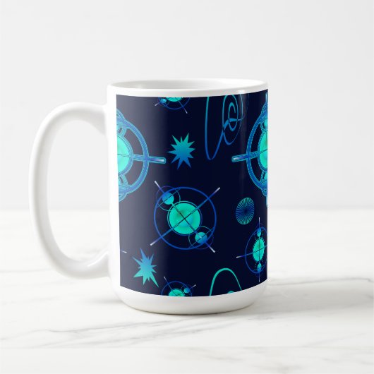 Connected Minds Pattern コーヒーマグカップ (左)