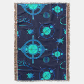 Connected Minds Pattern スローブランケット (正面縦)