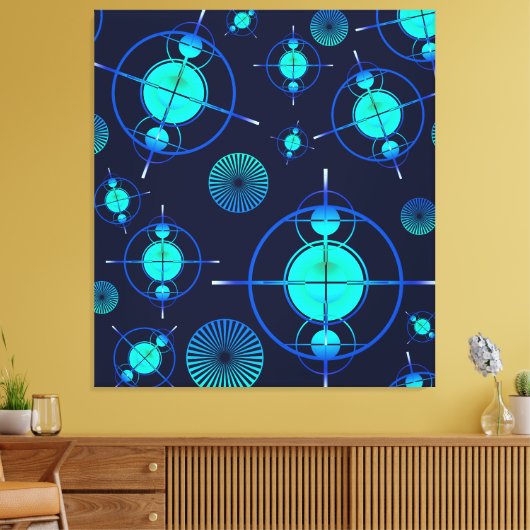 Connected Minds Pattern 2 キャンバスプリント (インサイチュ (リビング))