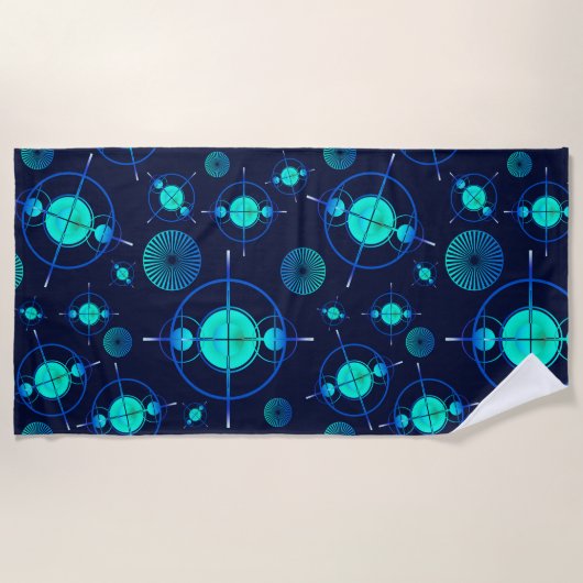 Connected Minds Pattern 2 ビーチタオル (正面)