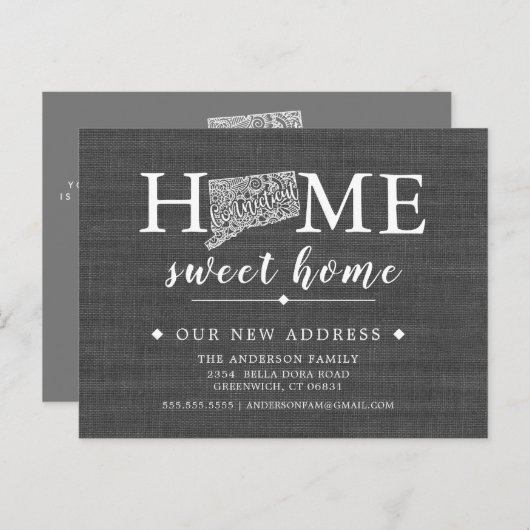 CONNECTICUT州移動アナウンスポストカード 案内ポストカード (正面/裏面)