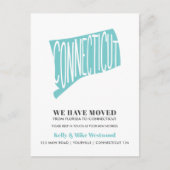 CONNECTICUT新しいアドレスを移動しました新しいホーム ポストカード (正面)