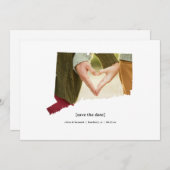 Connecticut日付の写真カードを保存 セーブザデート (正面/裏面)