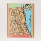 Connecticut Auto Map ジグソーパズル (縦)