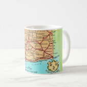  Connecticut Auto Map Mug コーヒーマグカップ (正面右)