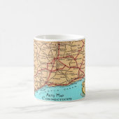  Connecticut Auto Map Mug コーヒーマグカップ (中央)