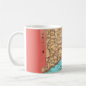  Connecticut Auto Map Mug コーヒーマグカップ (左)