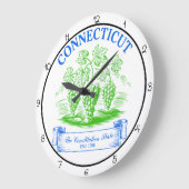 Connecticut Constitution State Timepiece ラージ壁時計 (傾斜)