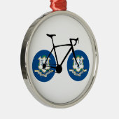 Connecticut Flag Cycling メタルオーナメント (右)