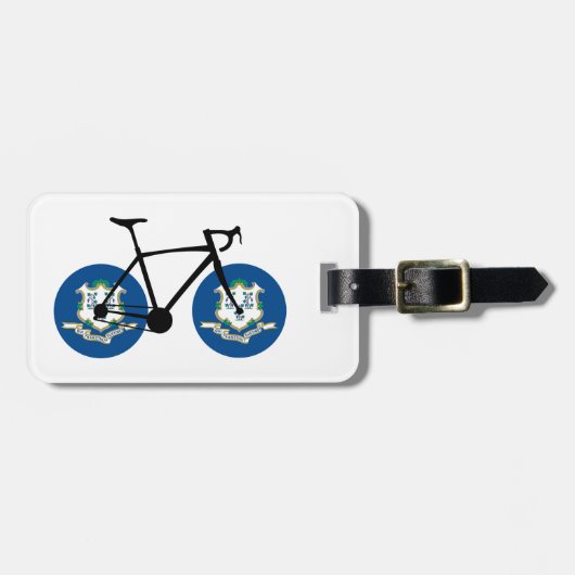 Connecticut Flag Cycling ラゲッジタグ (正面横)