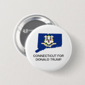 CONNECTICUT for DONALD TRUMP 2020ボタン 缶バッジ (正面&裏面)