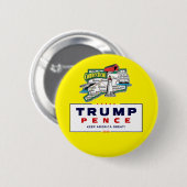 Connecticut for Trump Pence 2020 缶バッジ (正面&裏面)
