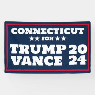 Connecticut for Trump Vance 2024 Banner 横断幕