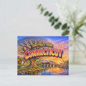 Connecticut Greetings Postcard  ポストカード (スタンド正面)