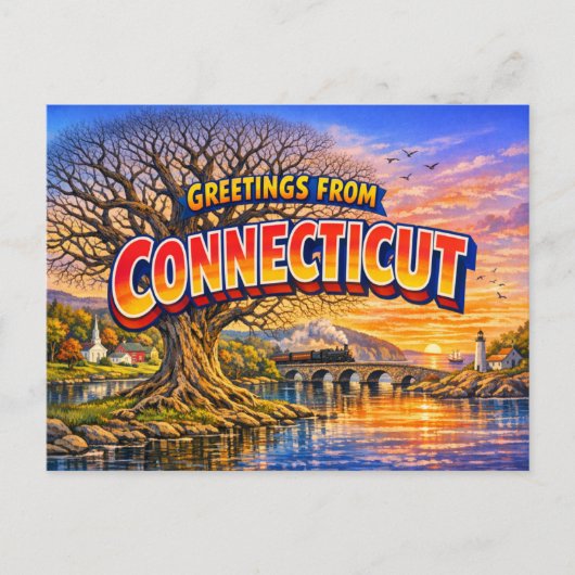 Connecticut Greetings Postcard  ポストカード (正面)