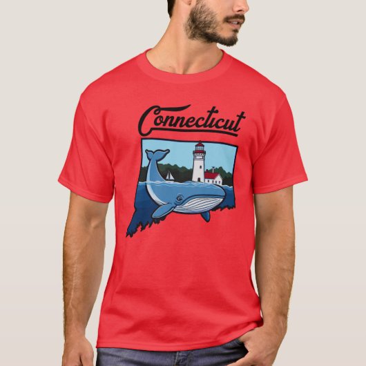 Connecticut Home Connecticut Whale Home Oversized Tシャツ (正面)
