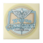 Connecticut Nurse Caduceus Tile タイル (正面)