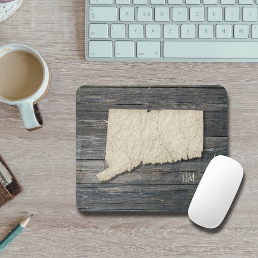 Connecticut State Outline Mouse Pad | Office Decor マウスパッド