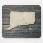 Connecticut State Outline Mouse Pad | Office Decor マウスパッド (正面)