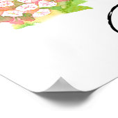 Connecticut State Robin Bird Red Watercolor  ポスター (角)